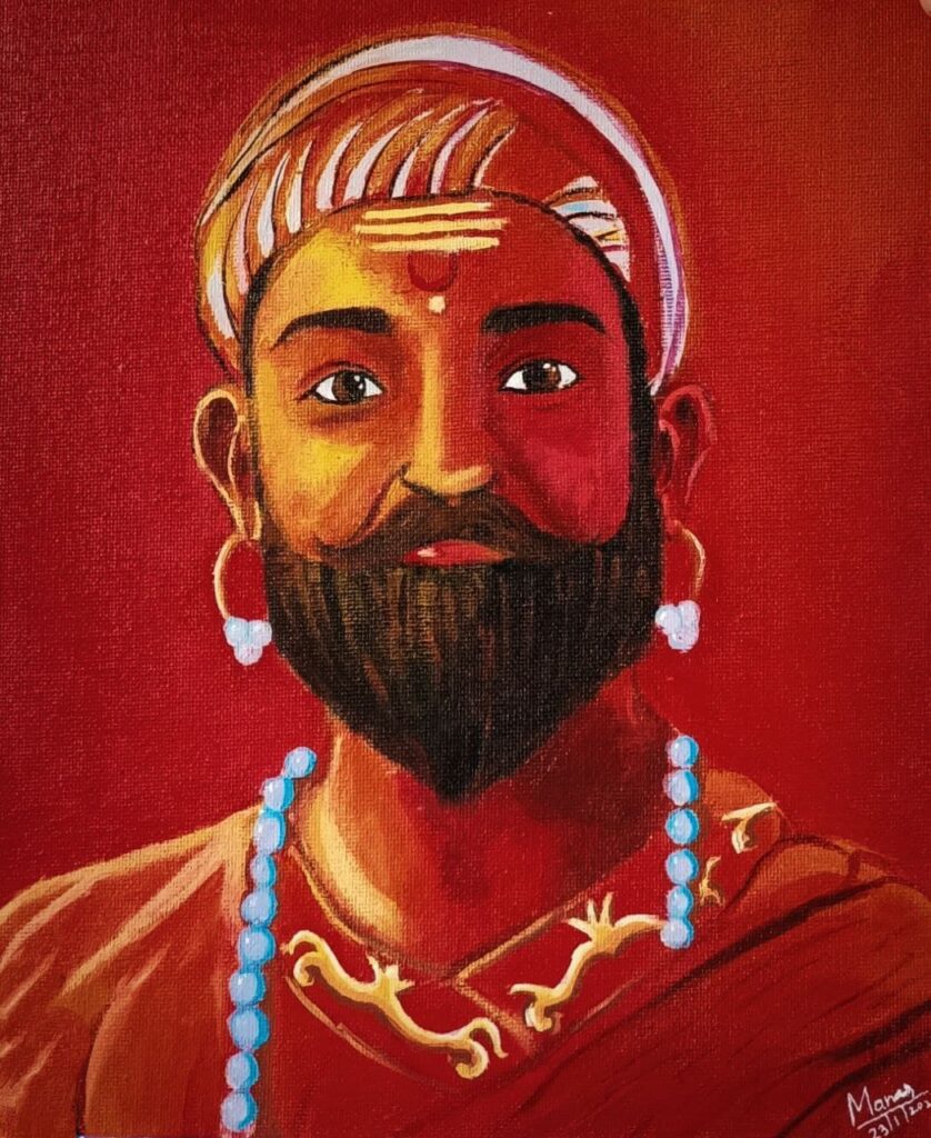 Shivaji Maharaj painting by Manas