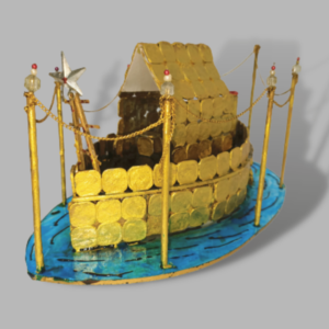 Coin ship Sculpture