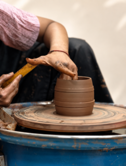 1 month pottery student work
