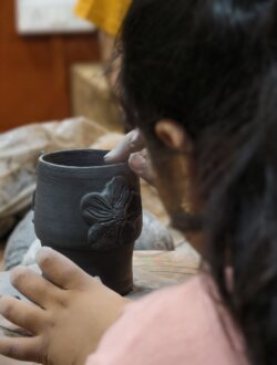 1 month pottery student work